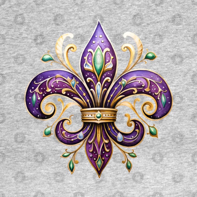 Mardi Gras Fleur de Lis by Mimeographics